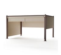 Blumfeldt Pantheon 3x4m Pergola avec Paroi Latérale Crème/Brun