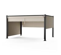 Blumfeldt Pantheon Cortina Pergola 3x4m résistant aux intempéries Pavillon extensible Montage facile Anthracite/Beige