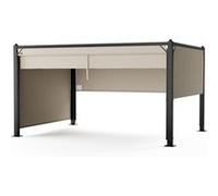 Blumfeldt Pantheon Cortina Tonnelle Pergola 3x4 m Cadre Aluminium Ajustables Résistant aux Intempéries