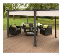 Blumfeldt Pantheon Pergola 3x6m Pergola Noir/Crème