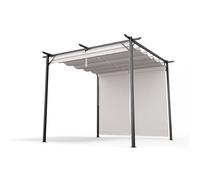 Blumfeldt Pantheon Robust 3x3m Pergola avec Paroi Latérale Crème