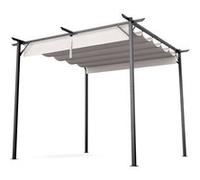 blumfeldt Tonnelle 3x3m, Tonnelle de Jardin Extérieur avec Toit en Polyester Résistant, Armature en Acier Thermolaqué, Montage Facile, Utilisable Toute l'Année