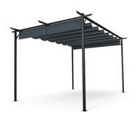 Blumfeldt Pantheon Robust Pergola 3x4 m résistante aux intempéries acier thermolaqué Réglable Montag facile Gris