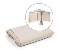 blumfeldt Pantheon Solid Sky Ambient Solar Pergola parois latérales, Accessoires: 4 parois latérales, Pare-Vue et Coupe-Vent, Polyester 140 g/m², Hydrofuge, Environ 3 x 4 m, Gris Clair