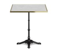 Blumfeldt Patras Lux Table bistro plateau marbre 60 x 60 cm piètement fonte