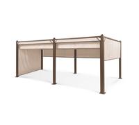 Blumfeldt Pavillon Pantheon 3x4 Pergola 3x4m Aluminium Parasol Polyester Pergola beige