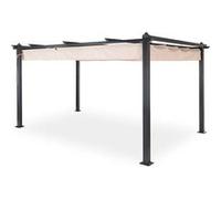 Pavillon Pantheon 3x4 Pergola 3x4m Aluminium Parasol Polyester Pergola beige