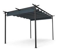 Blumfeldt Pergola 3x4 avec Toit en Polyester Résistant Cadre en Acier Thermolaqué Montage Facile