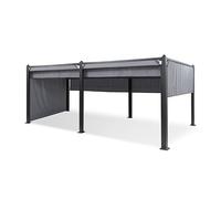 Blumfeldt Pergola Aluminium Polycarbonate 3x6m, Terrasse, Hydrofuge, Tonnelle de Jardin, Kit en Métal avec Cadre, Protection UV, Toit et Côtés en Polyester