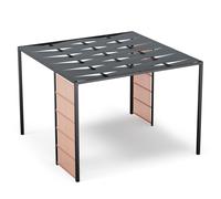 Blumfeldt Tonnelle de jardin 3x3 m – Toit en polyester PA, cadre acier revêtu, brise-vue intégré