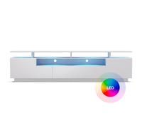 Blumfeldt Perth Meuble TV bas LED 3 niveaux blanc, 195 x 44 x 50 cm G