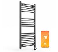 blumfeldt Radiateur Eau Chaude Design, Radiateur Vertical Eau Chaude pour Chauffage Maison, Faible Conso d'Energie, APP, Chauffage Mural 400W pour Salle de Bains, Seche Serviette Eau Chaude