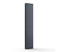 blumfeldt Radiateur Eau Chaude Design, Radiateur Vertical Eau Chaude pour Chauffage Maison, Thermostat, Faible Conso d'Energie, Chauffage Mural 1435W pour Salle de Bains, Seche Serviette Mural