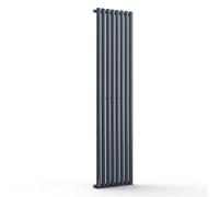 Blumfeldt Radiateur Eau Chaude Design Vertical, Chauffage Mural 728W pour Maison et Salle de Bains, Faible Consommation d'Energie, Silencieux, Sèche-Serviette