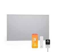 blumfeldt radiateur Infrarouge Mural 600 W - Thermostat Externe, IP44, télécommande & appli, efficacité énergétique 95%, pour Salle de Bain, Aluminium, Verrouillage Parental, 10-15 m²