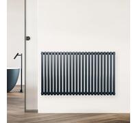 blumfeldt Radiateur Mural - 891 W Radiateur Tubulaire en Acier, Design Moderne avec Tubes Chauffants Verticaux, Raccordement Latéral, Montage Mural, 100x63 cm, Anthracite
