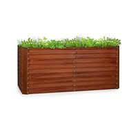 Blumfeldt Potager surélevé Rust Grow – tôle d'acier galvanisé 0,6 mm, 200 x 90 x 100 cm – Rouille