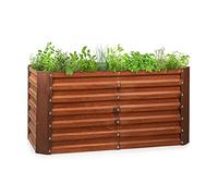Rust Grow potager surélevé de jardin finition rouille en tôle d'acier galvanisée