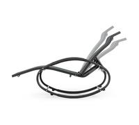 Blumfeldt Santorini Fauteuil à bascule chaise longue aluminium polyester -gris
