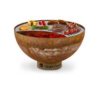 Braséro Blumfeldt Savage - Grill Ø 60,5 cm - Résistant à la pluie et gel - Design rouille