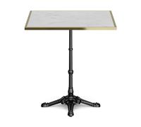blumfeldt Table Bistro Patras lux - 60x60 cm marbre véritable, Design Art Nouveau, Base Fonte tripode, résistant intempéries, pour intérieur & extérieur