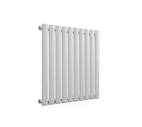 blumfeldt Radiateur Mural - 462 W, Acier Poudré, Simple Couche, Raccordement Central ½, Installation Murale, Chauffage Efficace pour Salle de Bain, Salon & Bureau, 60x60 cm, Blanc