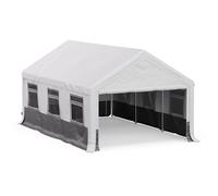 Blumfeldt Tonnelle - 6x4m, Tonnelle de Jardin Extérieur, Toile Résistante aux Intempéries, Parois Latérales avec Fenêtre