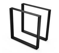 blumfeldt UrbanFodge U Pieds de Table - Pieds de Table Métal Noir Mat, Design Industriel, 70x72 cm, Capacité 200 kg, Montage Facile, Idéal pour Projets DIY & Ambiance Loft