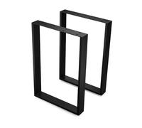 blumfeldt UrbanFodge U Pieds de Table - Pieds de Table Métal Noir Mat, Design Industriel, 50x72 cm, Capacité 200 kg, Montage Facile, Idéal pour Projets DIY & Ambiance Loft