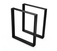 blumfeldt UrbanFodge U Pieds de Table - Pieds de Table Métal Noir Mat, Design Industriel, 60x72 cm, Capacité 200 kg, Montage Facile, Idéal pour Projets DIY & Ambiance Loft