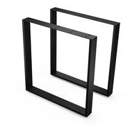 blumfeldt UrbanFodge U Pieds de Table - Pieds de Table Métal Noir Mat, Design Industriel, 70x72 cm, Capacité 200 kg, Montage Facile, Idéal pour Projets DIY & Ambiance Loft