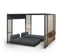 Blumfeldt Pergola Valence 3x3 m UV50+ hydrofuge Panneau solaire Gris foncé