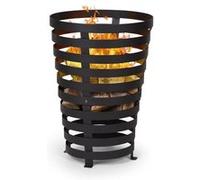 Blumfeldt Verus Braséro de jardin extérieur - foyer Ø 42cm - support stable en acier - noir Noir