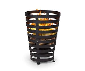 blumfeldt Verus - Braséro de Jardin, Support Stable en Acier, Noir