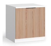 Blumfeldt Meuble Sous Évier - Cabinet Moderne avec Plan de Travail MDF 30 mm, Pieds Réglables ABS, Charnières Soft-Close, Surface Mélaminée Facile d'Entretien, Finition Blanc-Chêne