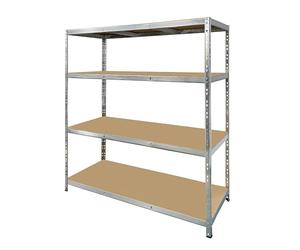 BLUMIE Etagère de Rangement modulable et Polyvalente pour Atelier, Garage Cave ...Charges Lourdes -180x150x40cm - Gris