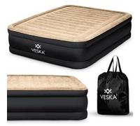 BLUMIE Matelas gonflable 2 places avec pompe électrique intégré - Beige Beige G