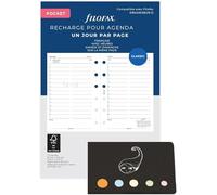 Blumie Shop Filo Recharge Format Pocket 2025 2026 Français 1 Jour Par Page Compatible Avec Filofax + 1 Index Adhésif Blumie (Scolaire 1 Jour)