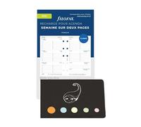 Blumie Shop Lot Filo Recharge Mini Civile 2026 Français 1 Semaine Sur 2 Pages Compatible Avec Filofax + Index Adhésif Blumie (Civil Mini)