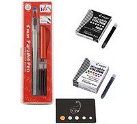 Blumie Shop : Lot Parallel Pen 1,5 mm +12 Cartouches d'Encre Couleurs Assorties + 6 Noires + 1 Index Adhésif