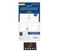 Blumie Shop Recharge Civile 2026 Horizontale Français 1 Semaine Sur 2 Pages Compatible Avec Filofax + 1 Index Adhésif Blumie (Personnal, Blanc) 68438