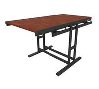 BLUMIE Table modulable en Bois (L140 x l80 x H77 cm) convertible en Etagère - style industriel - Couleur Chêne naturel Marron G