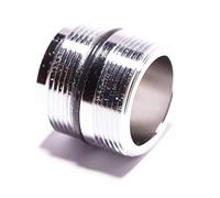 BLUMKRAFT Adaptateur Réduction Robinet M21.5-M22 compatible Neoperl 50505194, caché JR et Grohe. Laiton Chromé (M21,5 x 1 vers M22 x 1)