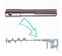 BLUMKRAFT Adaptateur Tarière pour marteau perforateur perceuse SDS MAX pour trous piquets, pieux, cloture