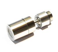 BLUMKRAFT Mousseur Aérateur métal NICKEL BROSSÉ compatible avec robinets IKEA M18.5. Pivotant à 360 degrés et inclinable 80°. Filtre intégré.