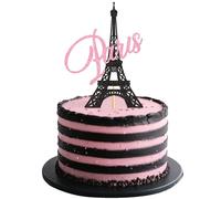 Blumomon 1 décoration de gâteau Tour Eiffel Flash la Tour Parisienne Décoration de gâteau de fiançailles, fête prénatale, anniversaire, fête de mariage