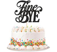 Blumomon Lot de 2 décorations de gâteau noires à paillettes fines pour décoration de gâteau de retraite, fournitures de fête