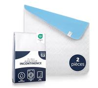 Blumtal alese Lavable pour Personnes incontinentes 160x90 cm - Lot de 2 - Protege Matelas pour bébés - alèse imperméable certfiée Oeko-Tex en Blanc - Stop Pipi 160x90 cm - Couvre lit bébé - Blanc