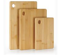 Blumtal Bambus Planche à découper Carlota Set de 3 pièces - planche à découper avec trou pour la suspendre