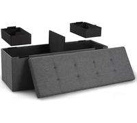 Blumtal banquette avec espace de rangement + 2 boxes supplémentaires - banquette coffre avec espace de rangement 110x38x38 cm - coffre de siège avec espace de rangement Anthracite